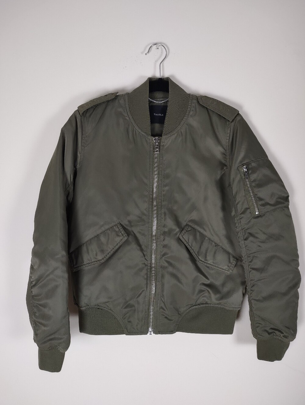 Talula Olive Bomber Jacket – Size Small